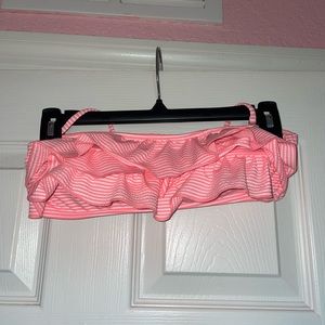 NWT Pink and White Striped Bathing Suit Top